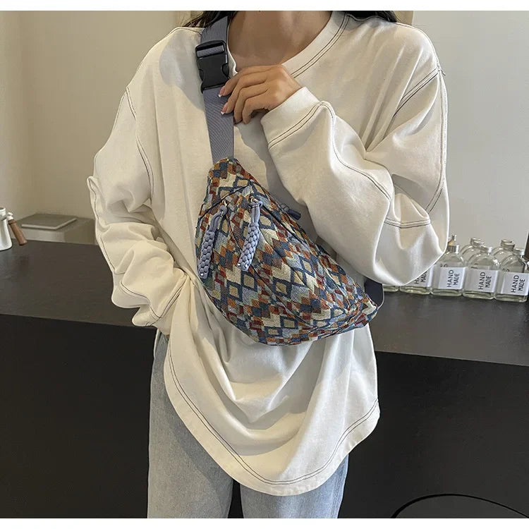 Stylish Corduroy Belt Bag for Women | Versatile Fanny Pack