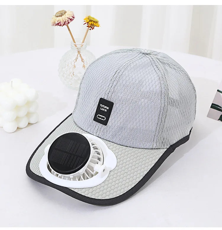 Solar Charging Fan Hat | Breathable UV Protection Baseball Cap