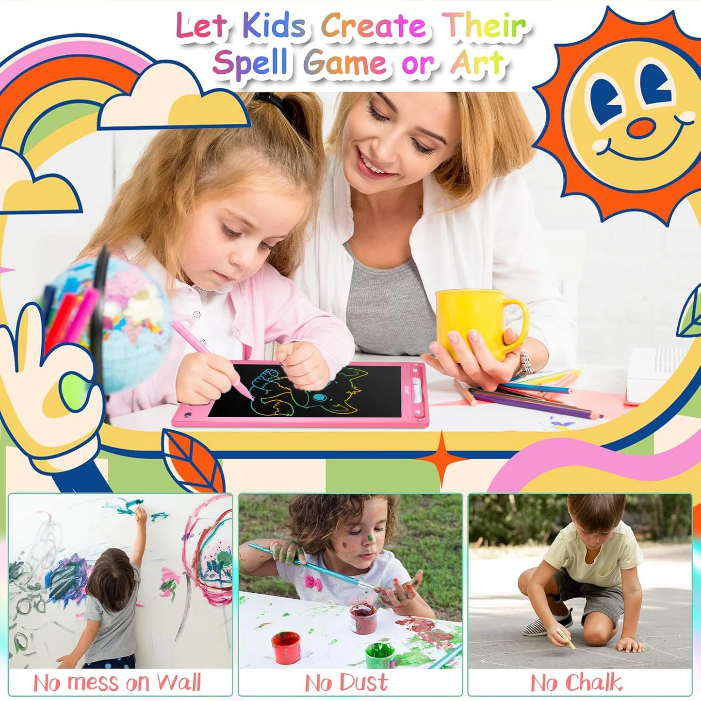 Educational LCD Writing Board Tablet | Creative Doodle Board for Kids