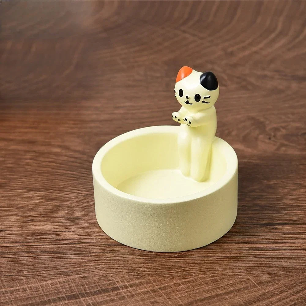 Charming Cat Candle Holder | Whimsical Aromatherapy Decor
