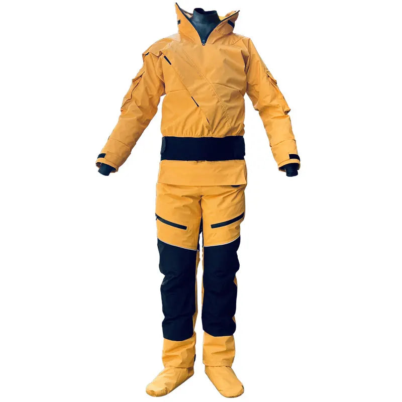 Waterproof Full Drysuit with Detachable Hood for Watersports