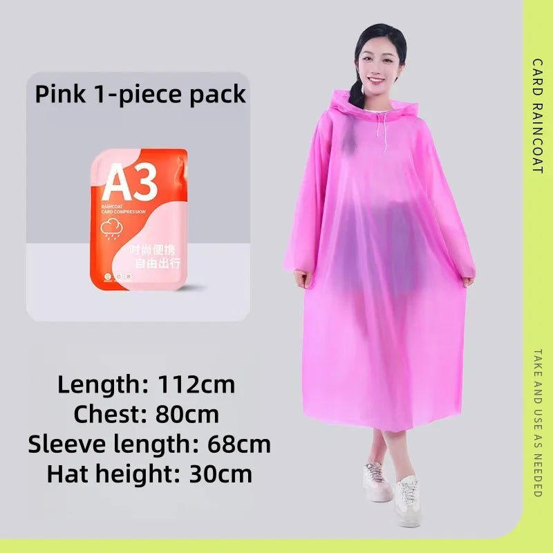 Portable Disposable Raincoat | Waterproof Travel Gear in 7 Colors