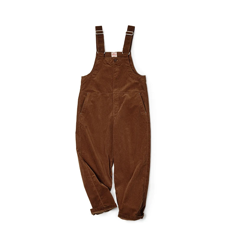 Men's Retro Corduroy Overalls | Adjustable Suspender Jumpsuit