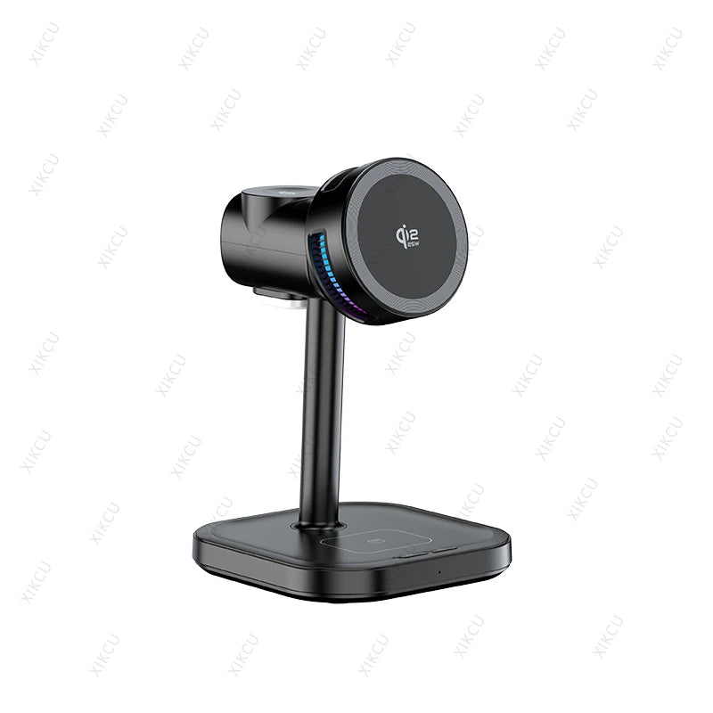 Cargador inalámbrico magnético de 25W con refrigeración por aire y luz LED