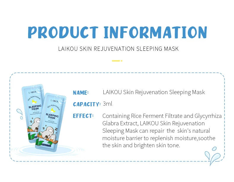7pcs Moisturizing Facial Mask Set | Hydrating Night Masks