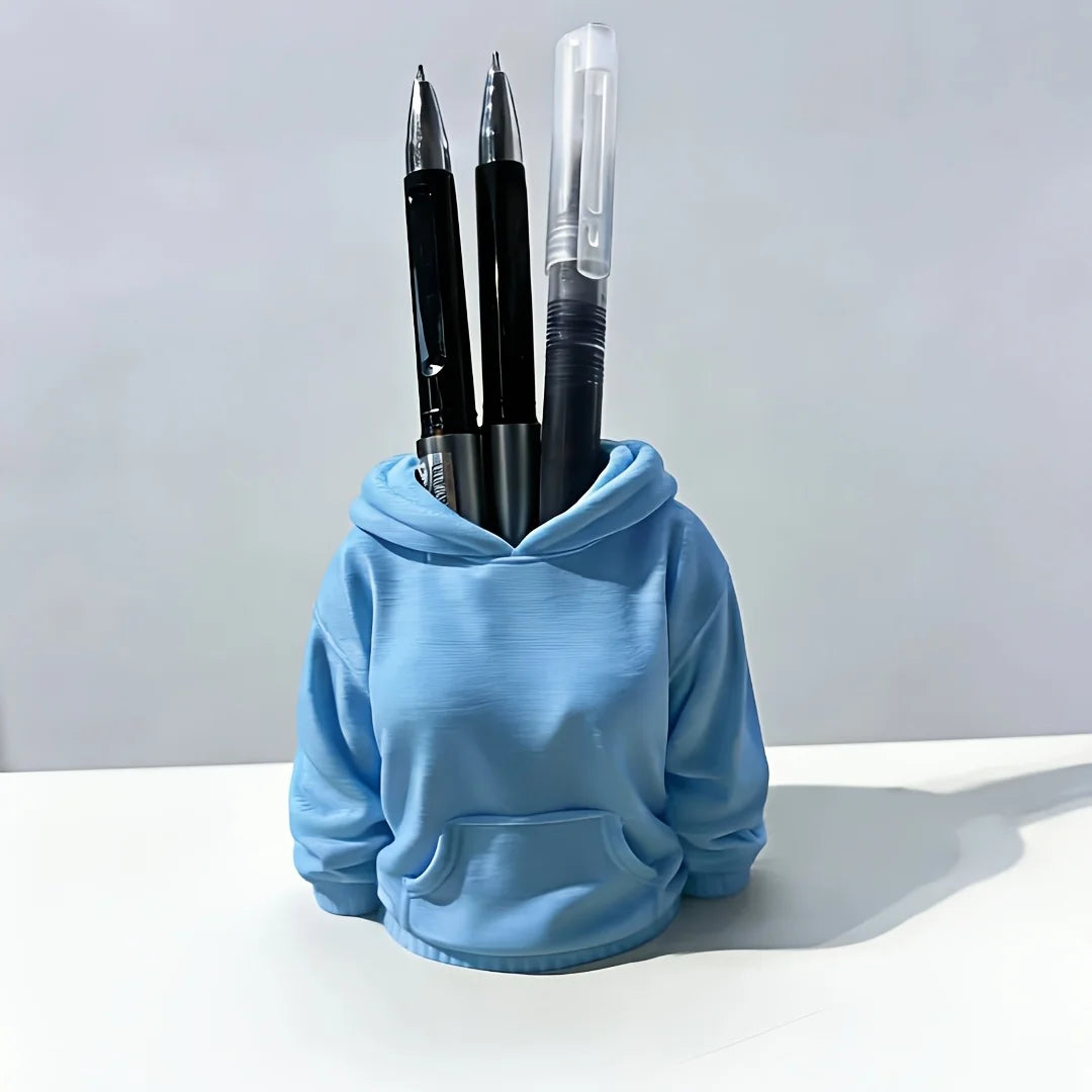Creative Hooded Sweatshirt Pen Holder | Stylish Storage Solution