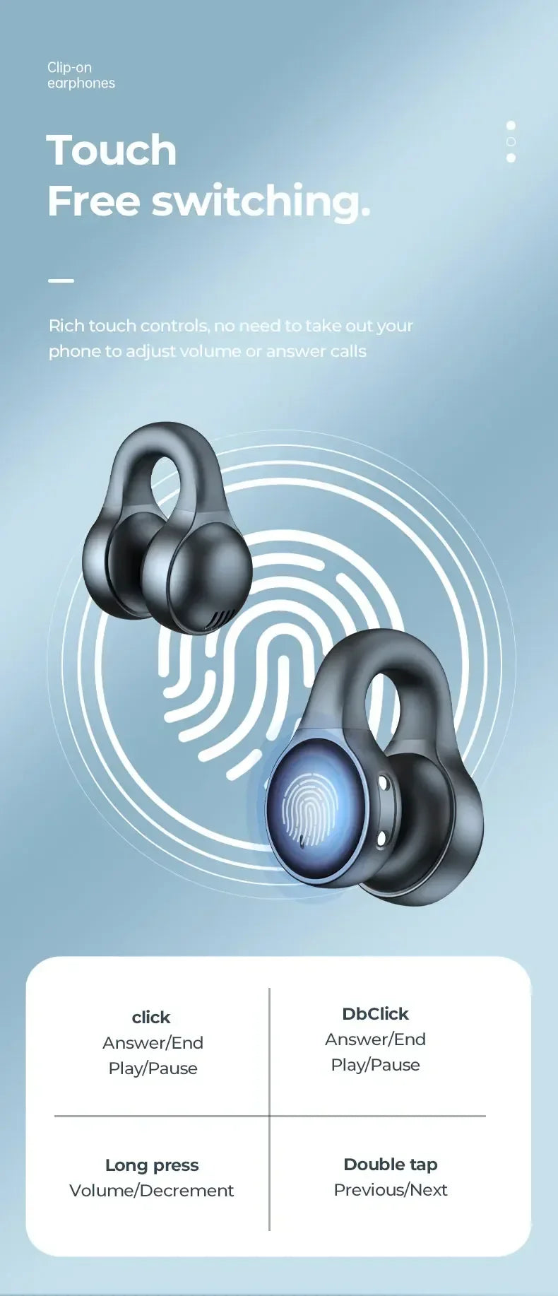 Bone Conduction Waterproof Bluetooth Headphones for Sports