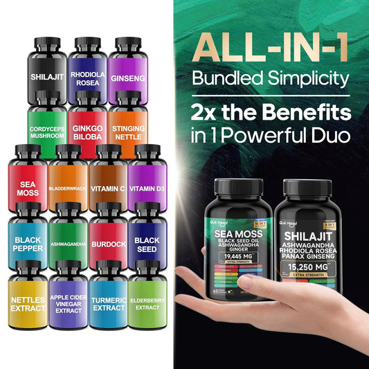 High Potency Vitality Combo | Sea Moss & Shilajit Bundle