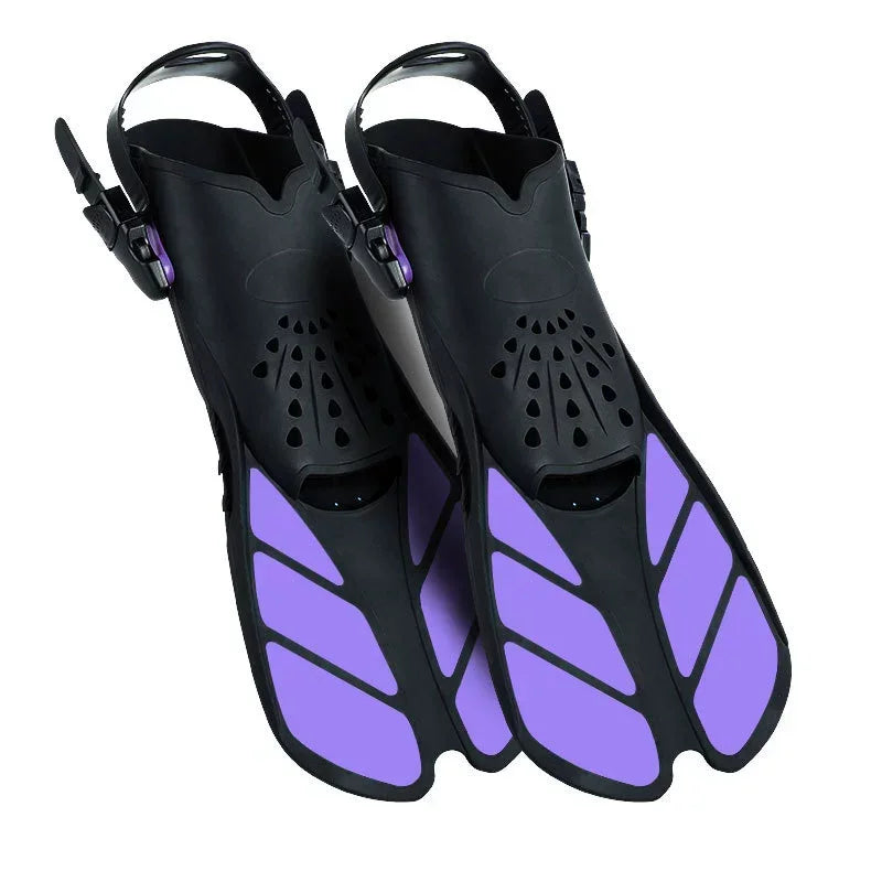 Unisex Swim Training Fins | Adjustable Short Foot Pocket Design