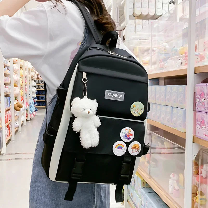 High Capacity Waterproof Backpack for Girls | Trendy School Bags