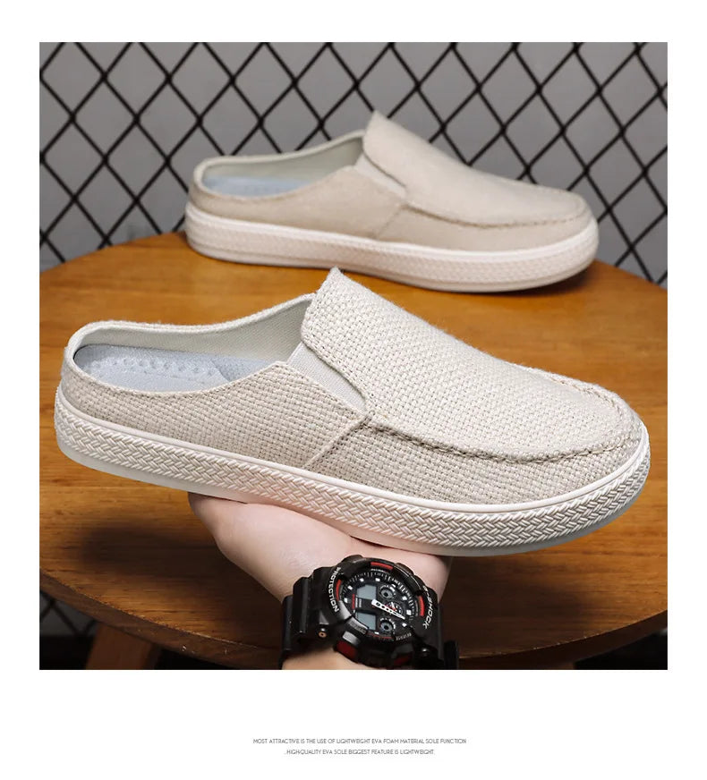 Men's Summer Breathable Half Slippers | Comfortable Casual Shoes