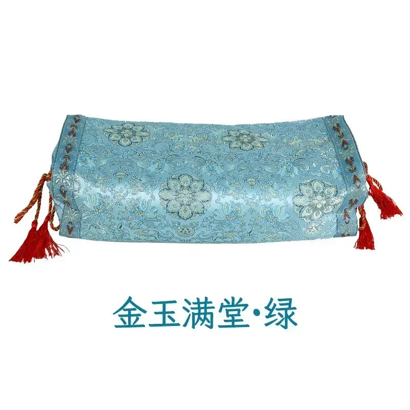Brocade Mugwort Pillow Core Buckwheat Shell Neck Pillow Sedative Sleep Aid Rectangle Health Pillow Single Person Home Neck Care