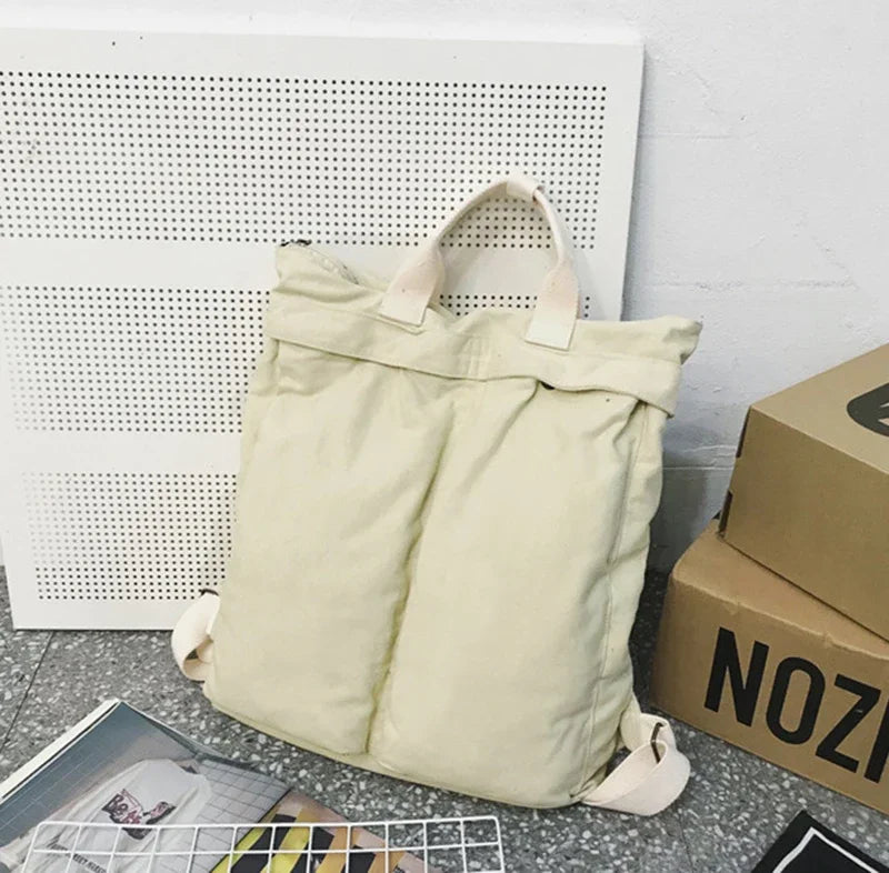 Large Capacity Retro Canvas Backpack for Women | Stylish School Bag