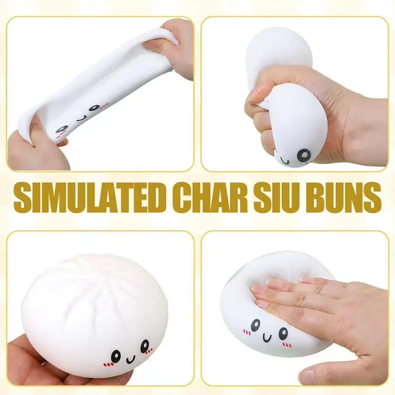 Giant Dumpling Toys Anxiety Relief Fidget Toy Simulation Food Steamed Stuffed Bun Soft Squeeze Decompression Dough Toy