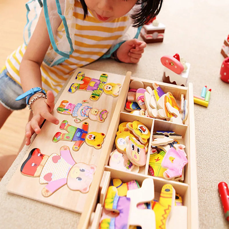 Educational Wooden Jigsaw Puzzle for Kids | Montessori Style Fun