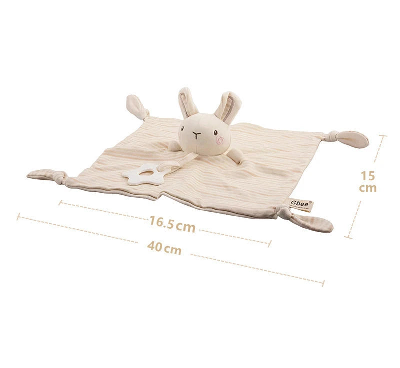 Cute Elephant Plush Teether Rattle for Newborns | Soft Blanket Toy