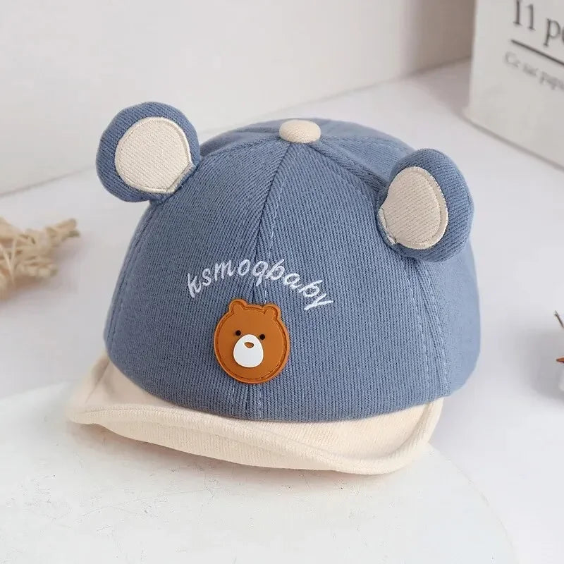 Cute Baby Cartoon Bear Baseball Cap for Infants | Adjustable Sun Hat