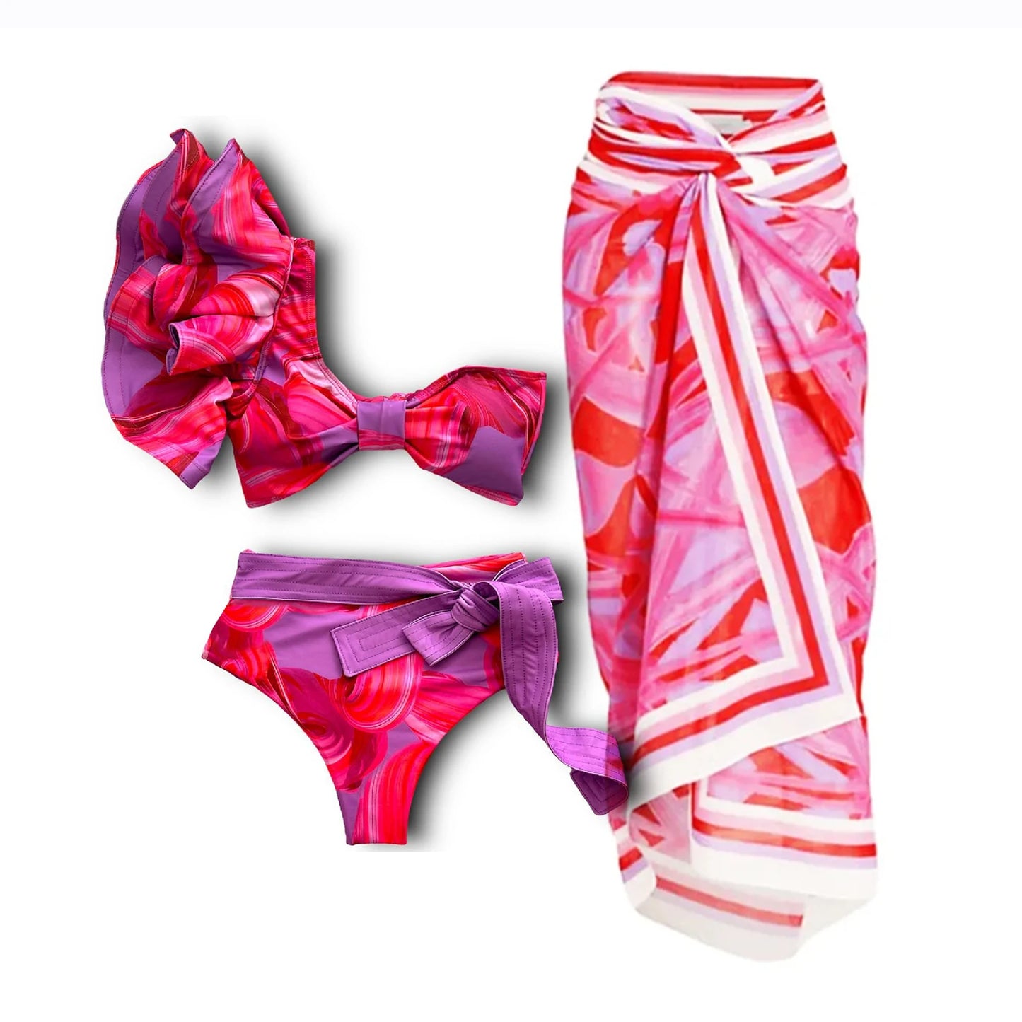 Floral Ruffle Bikini Set | Stylish & Sexy Beach Swimwear