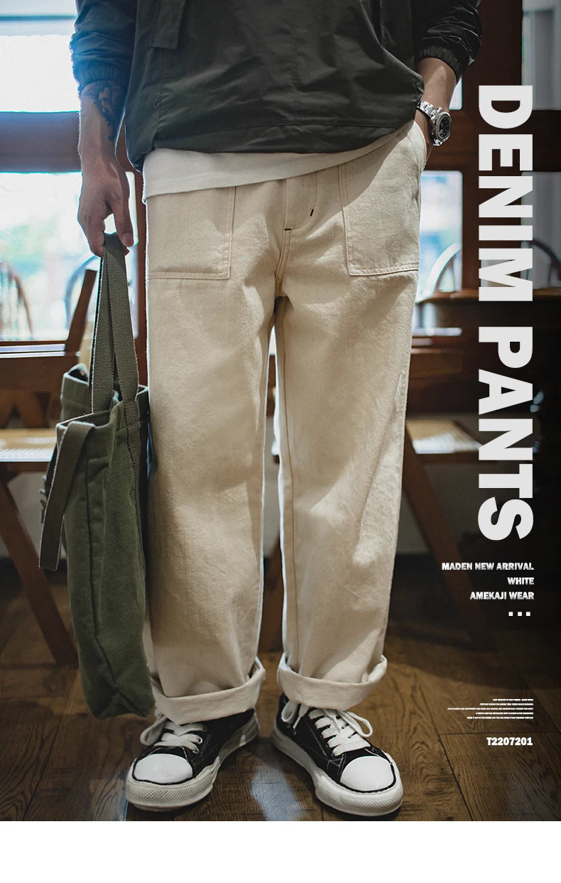 Men's Vintage Casual Loose Fit Cargo Pants | Comfortable Chino Trousers