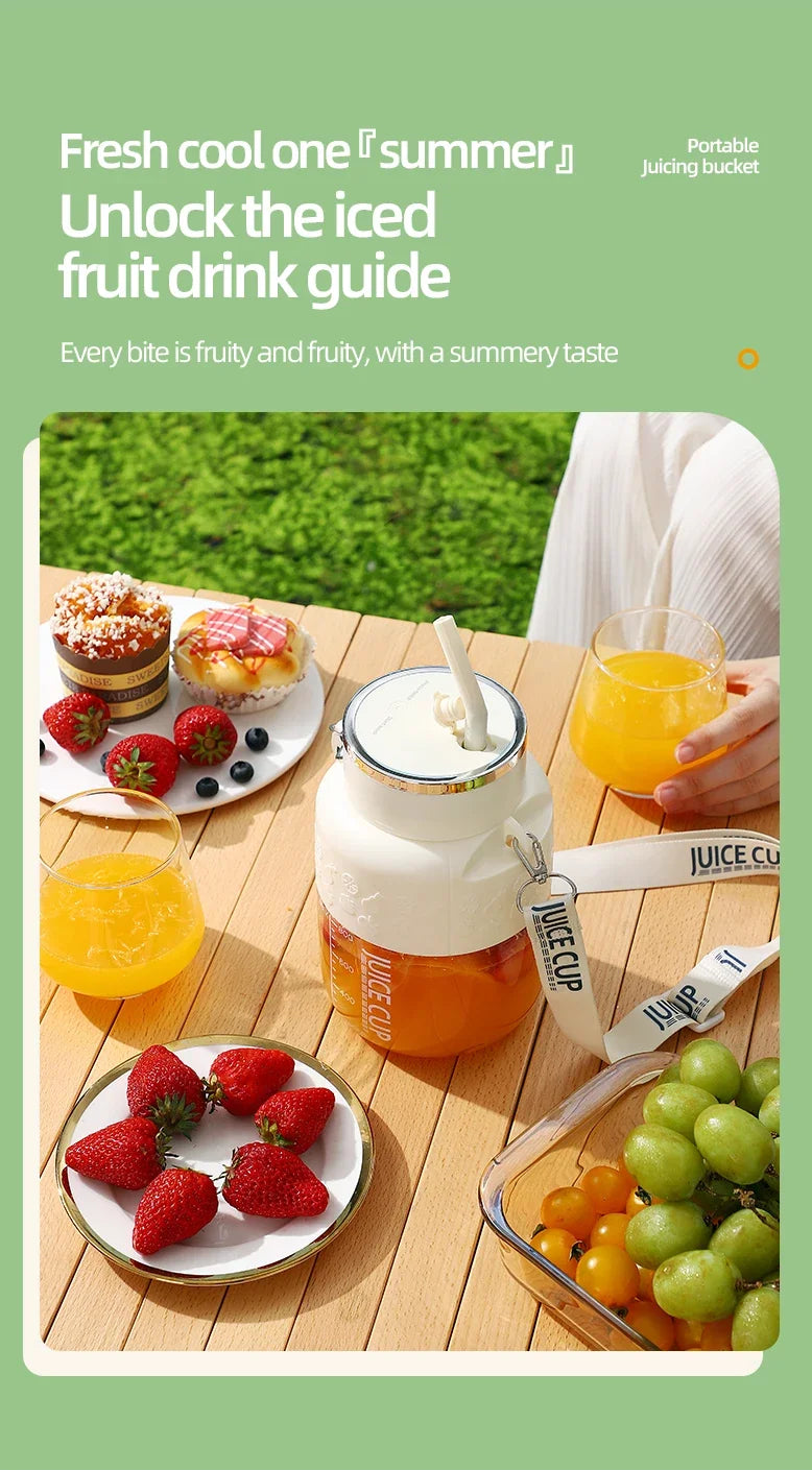 Wireless Portable Juicing Bucket | 800ml Fresh Fruit Juicer