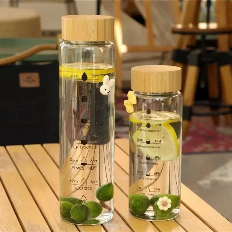 1000ml Borosilicate Glass Bottle with Bamboo Lid & Infuser