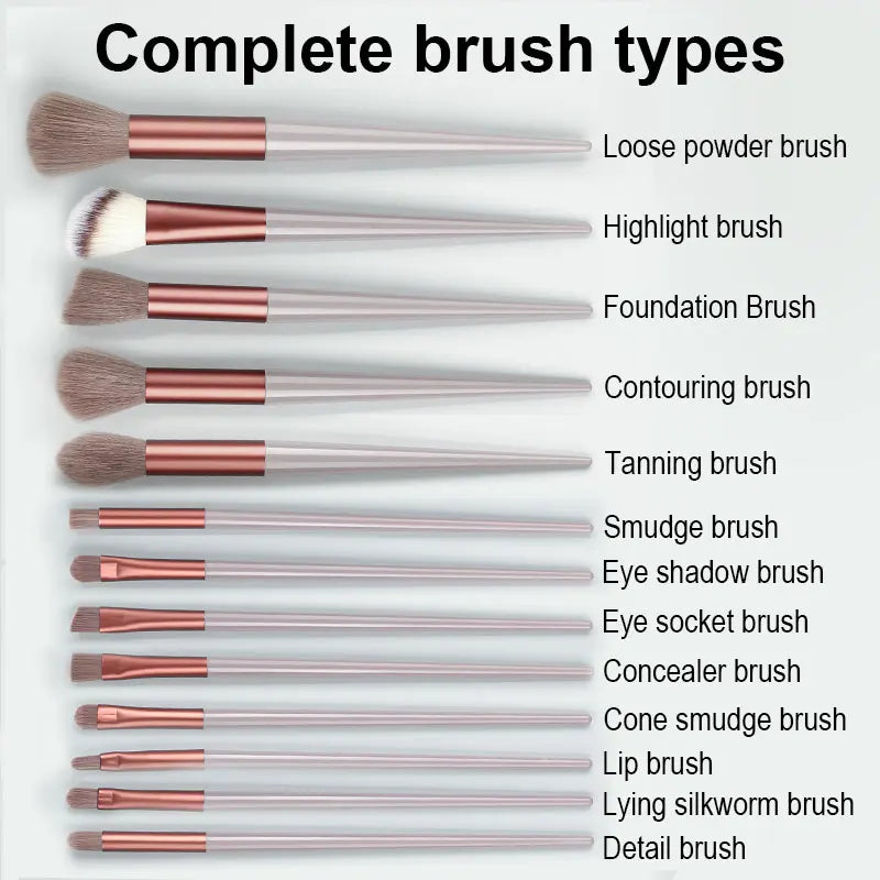13PCS Makeup Brush Set | Essential Tools for Flawless Beauty