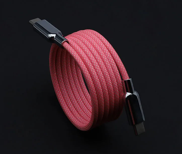 Pink Braided Type-C Fast Charging Cable | 240W PD Charger Cord