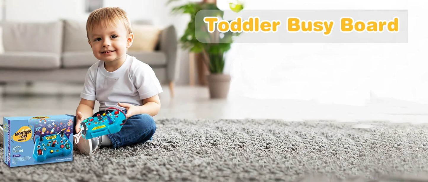 Toddler LED Busy Board | Engaging Montessori Sensory Toy