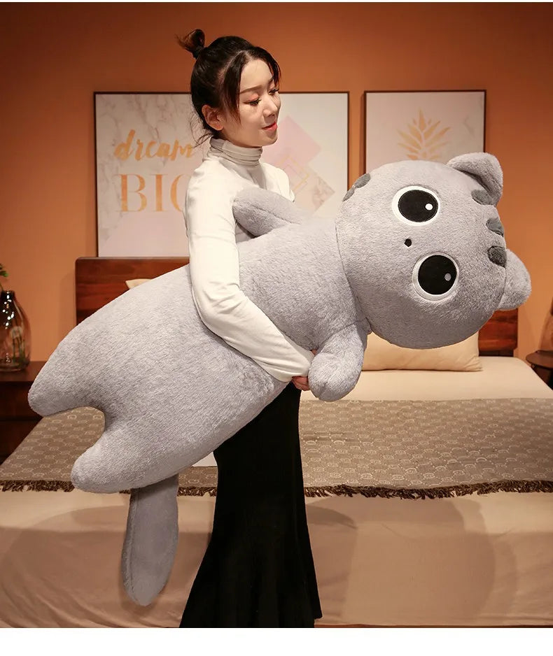 Lifelike Siamese Cat Plush Toy | Hug Cushion for Kids & Home Decor