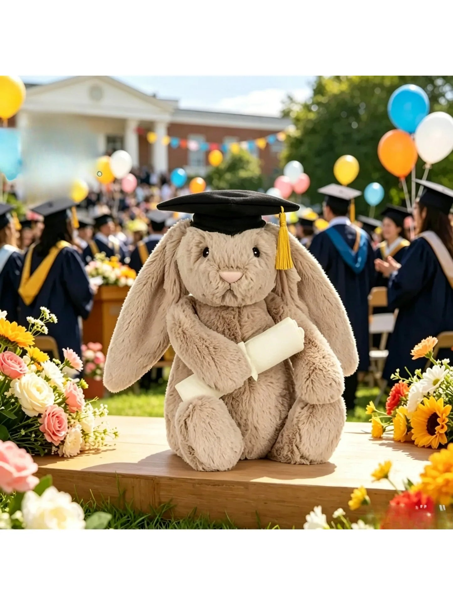 Kawaii Graduation Bunny Plush Toy | Adorable Soft Plushie Gift