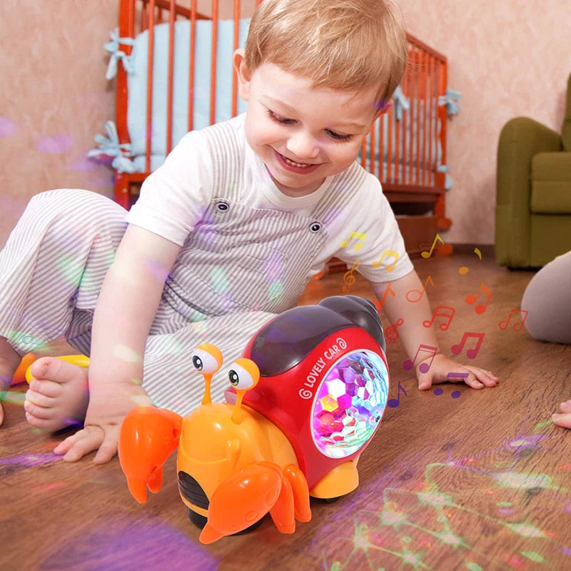 Interactive Musical Crawling Crab Toy for Baby Development