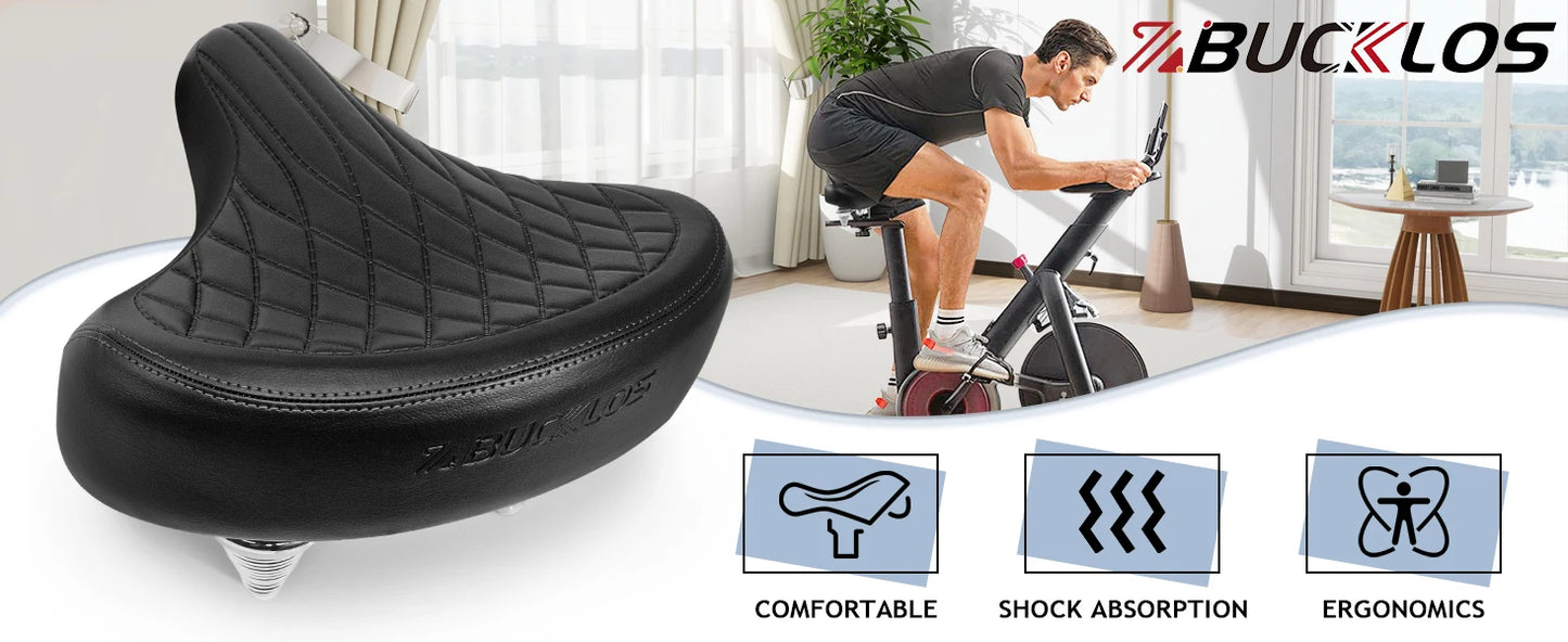 Comfortable Oversized Bicycle Saddle for Road and Mountain Bikes