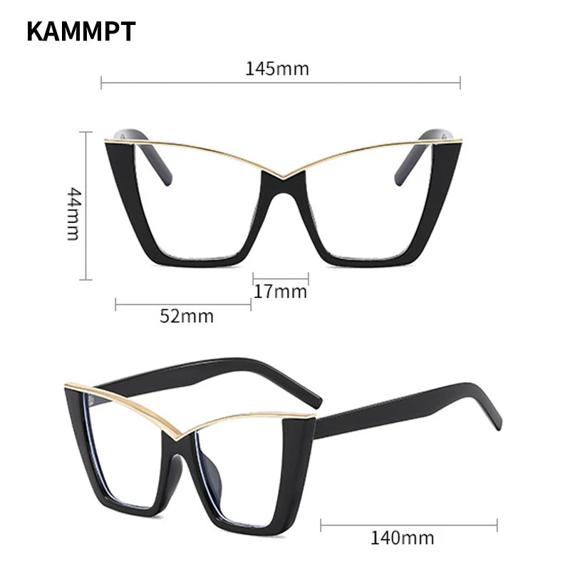 Chic Oversized Cat Eye Glasses | Stylish Blue Light Blocking Eyewear