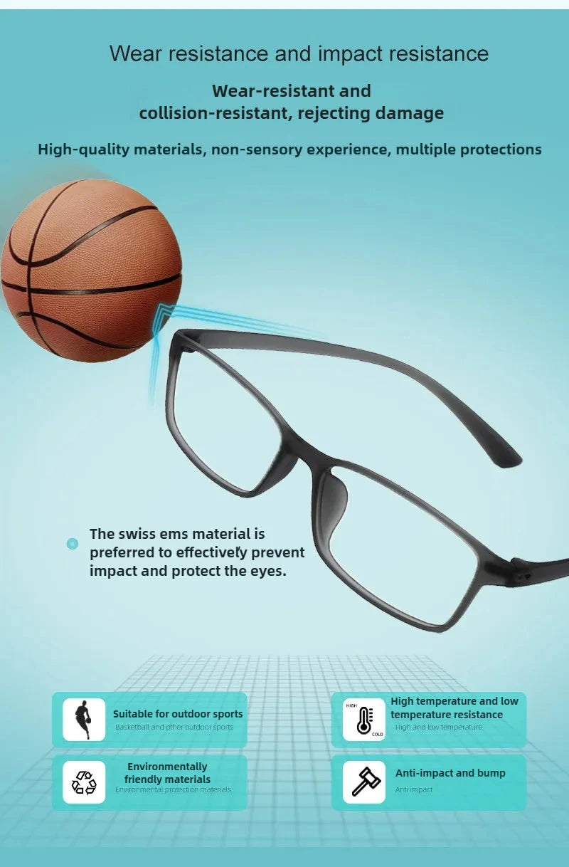 Men's Ultralight Prescription Sports Eyewear | Anti-Blue Ray Glasses