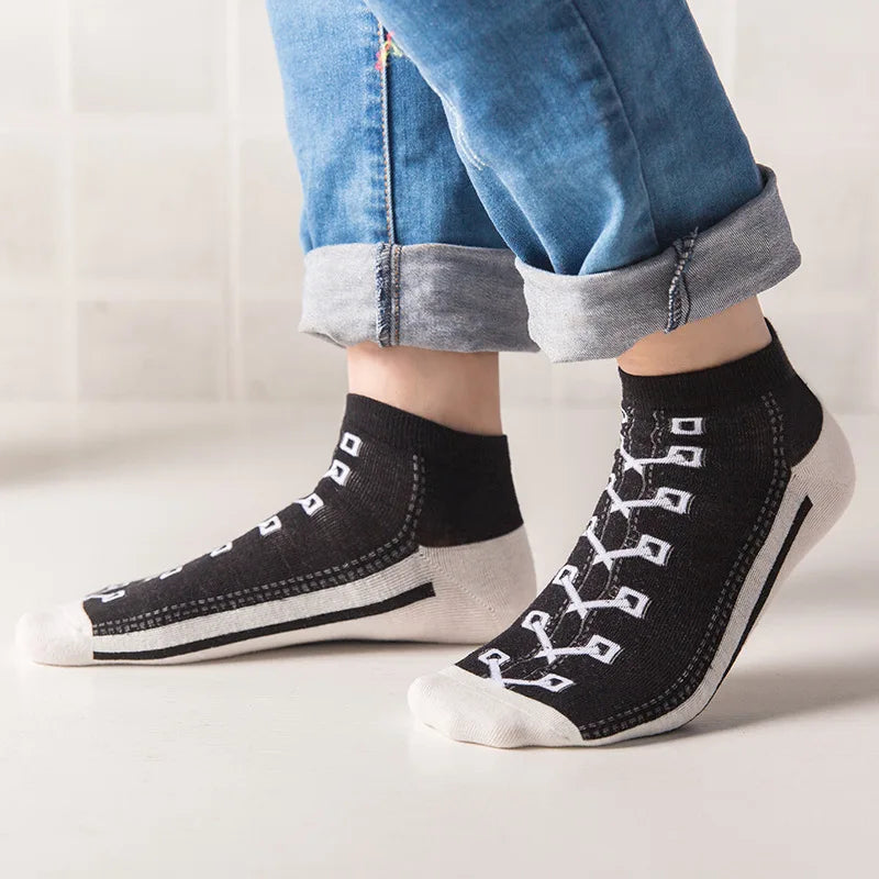 Stylish Unisex Canvas Boat Socks | Trendy Couple Socks