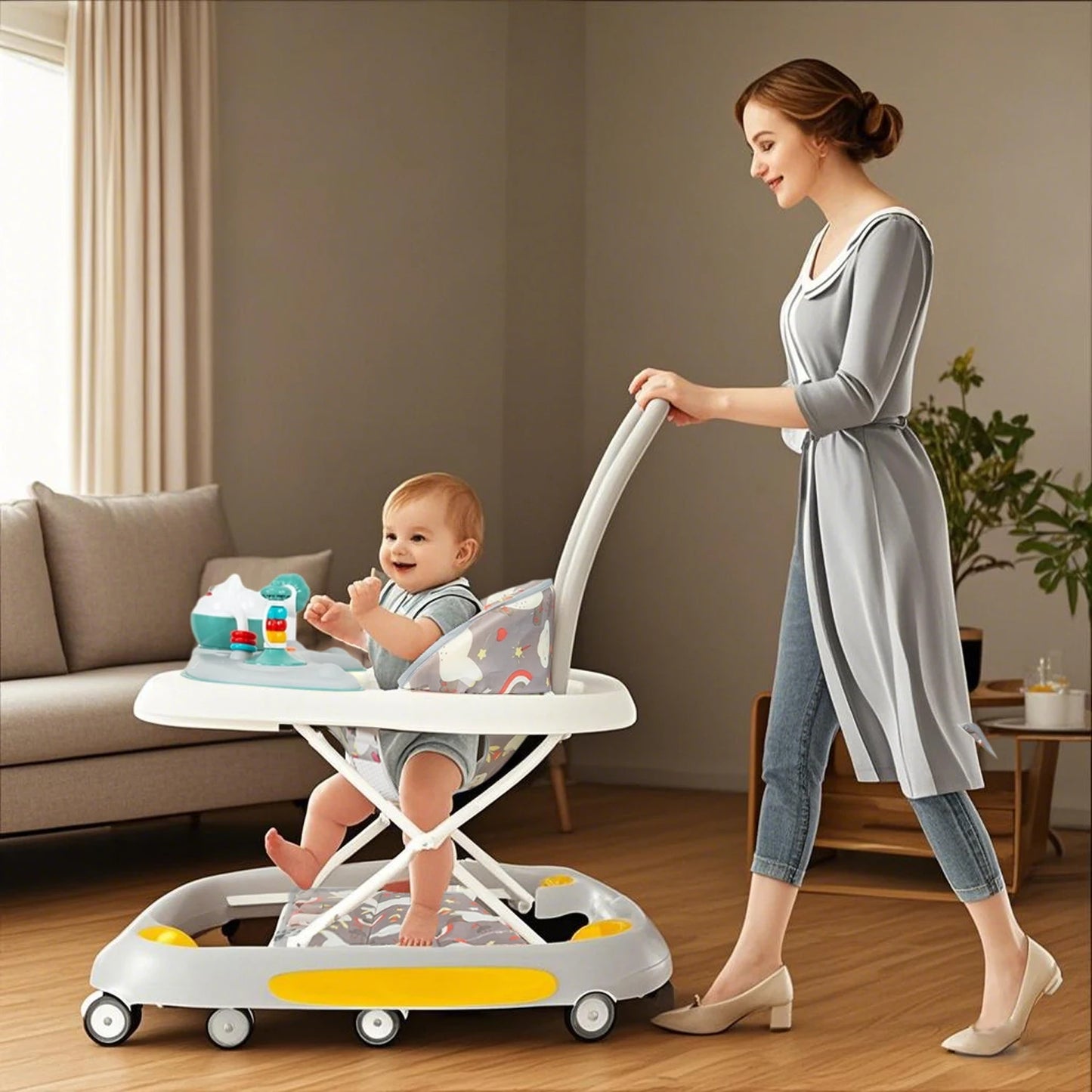 Multi-Functional Baby Walker with Awning | Safe & Fun Mobility