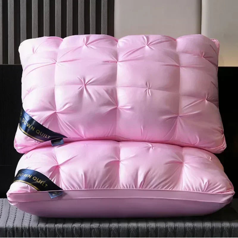 Luxury 100% Cotton Goose Down Pillow | Comfortable Bedding Gift