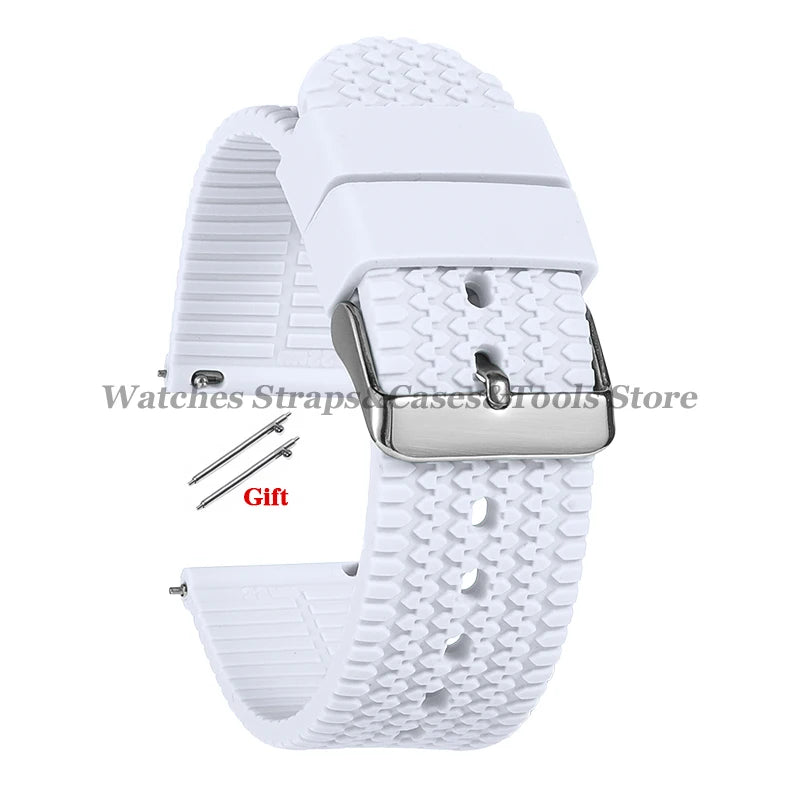 Soft Silicone Watch Bands | Quick Release Rubber Strap for All Watches