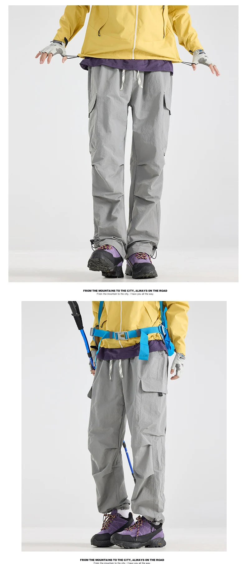 Men's Water-Repellent Hiking & Camping Pants | Breathable Cargo Trousers