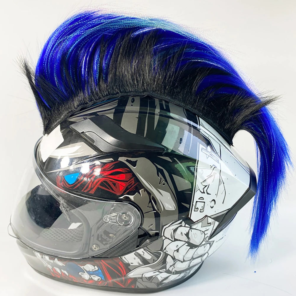 Mohawk Motorcycle Helmet Wig | Unique Helmet Decoration