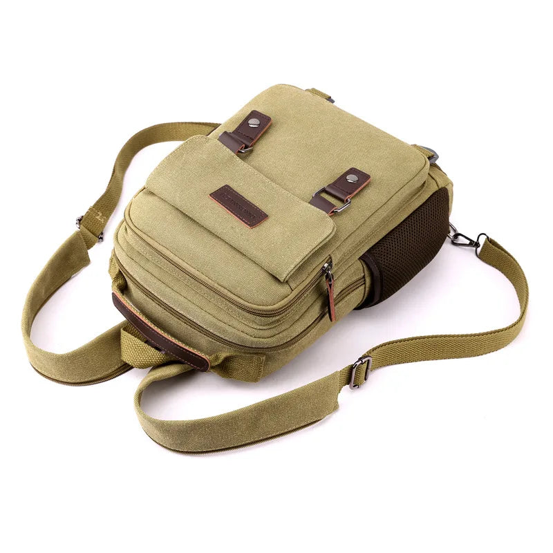 Multifunctional Canvas Chest Bag | Sleek Travel Companion