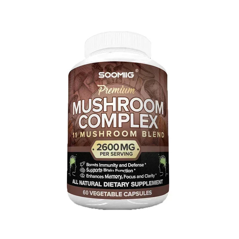 Mushroom Complex Capsules | Boost Memory, Focus & Energy