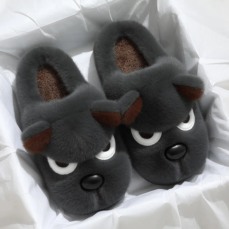 Men's Winter Cotton Slippers | Cozy Plush Indoor Shoes