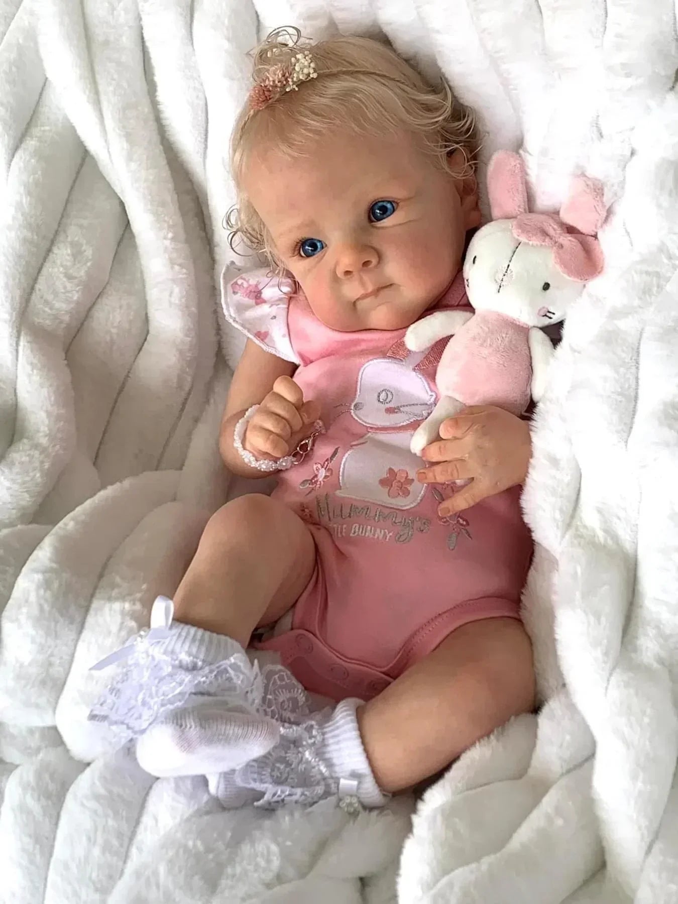 45CM Realistic Reborn Baby Doll with Blonde Hair | Cuddly Soft Body