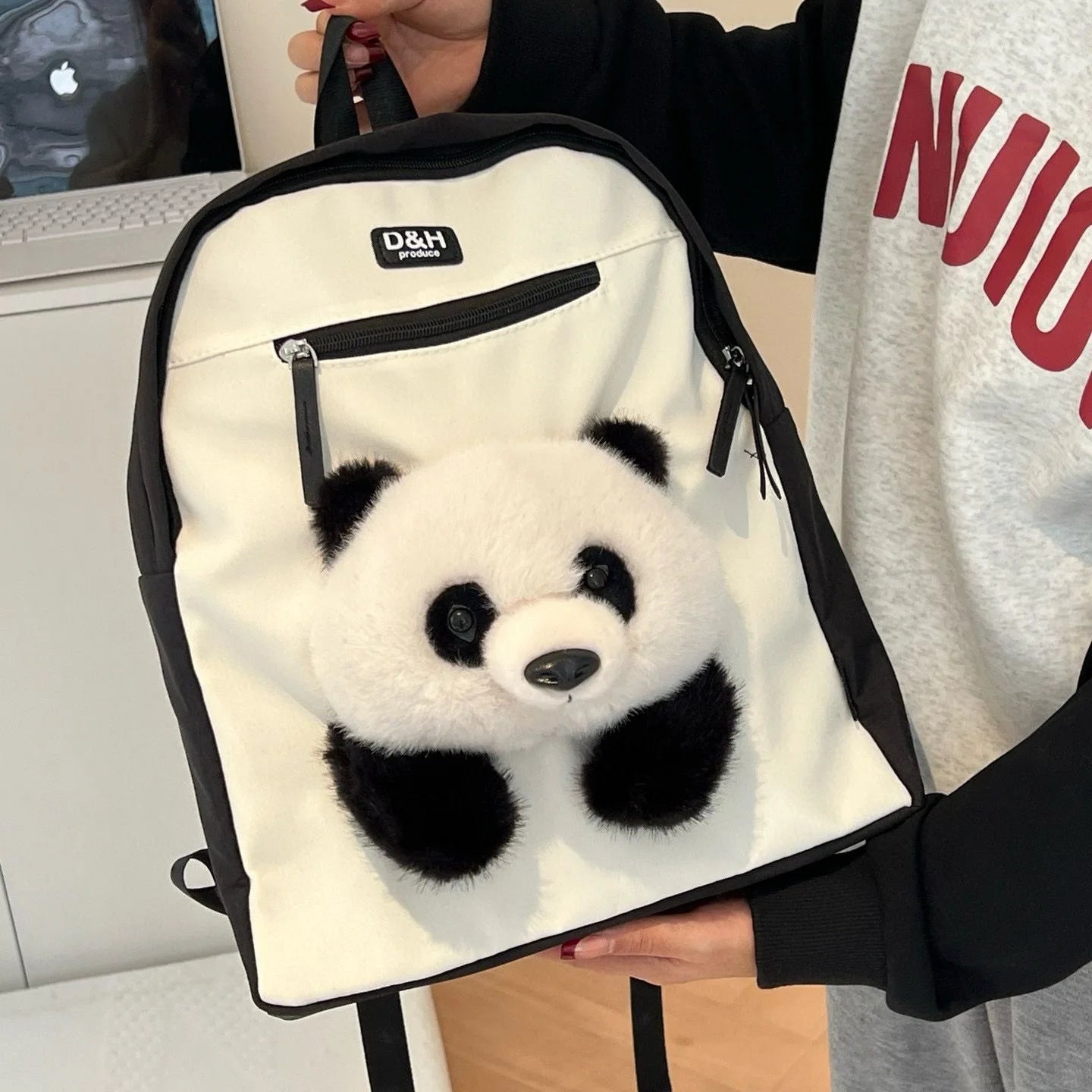 Cute Panda Backpack | Fashionable Lightweight School Bag for Students
