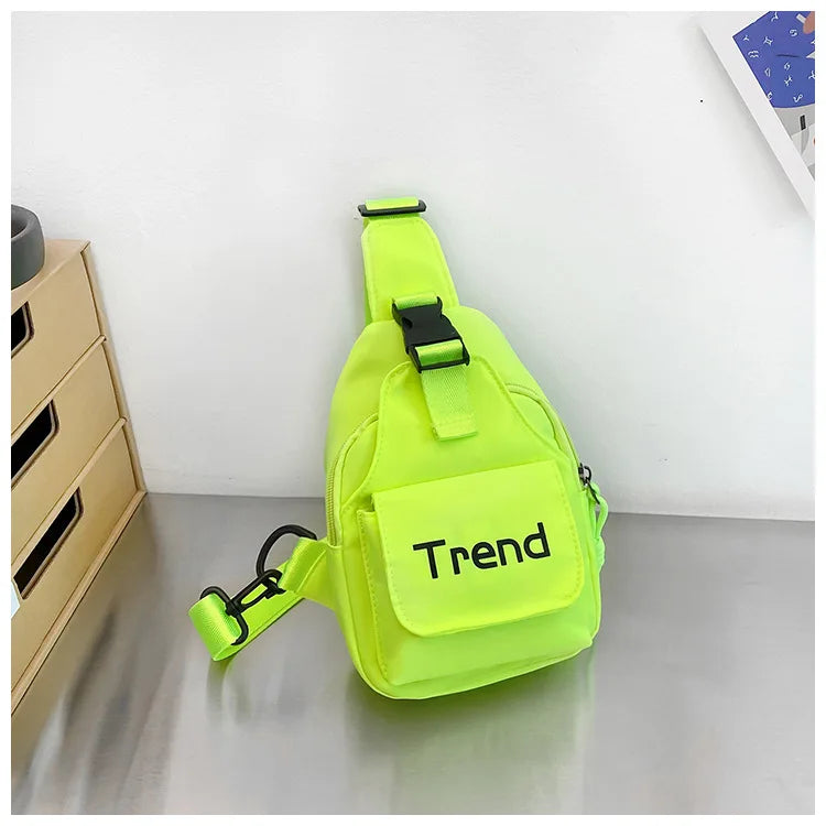 Cute Solid Color Children's Shoulder Bag | Stylish Kids Fanny Pack