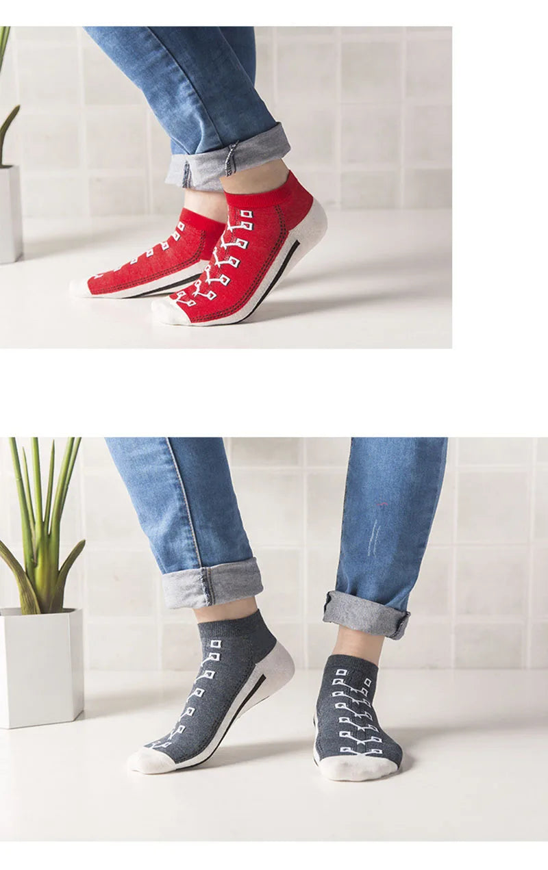 Stylish Unisex Canvas Boat Socks | Trendy Couple Socks