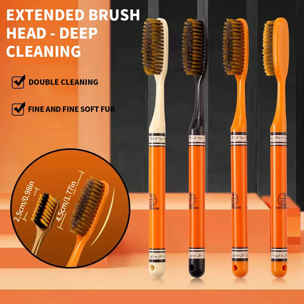 High-Grade Orange Soft Hair Toothbrush | Deep Cleaning Oral Care