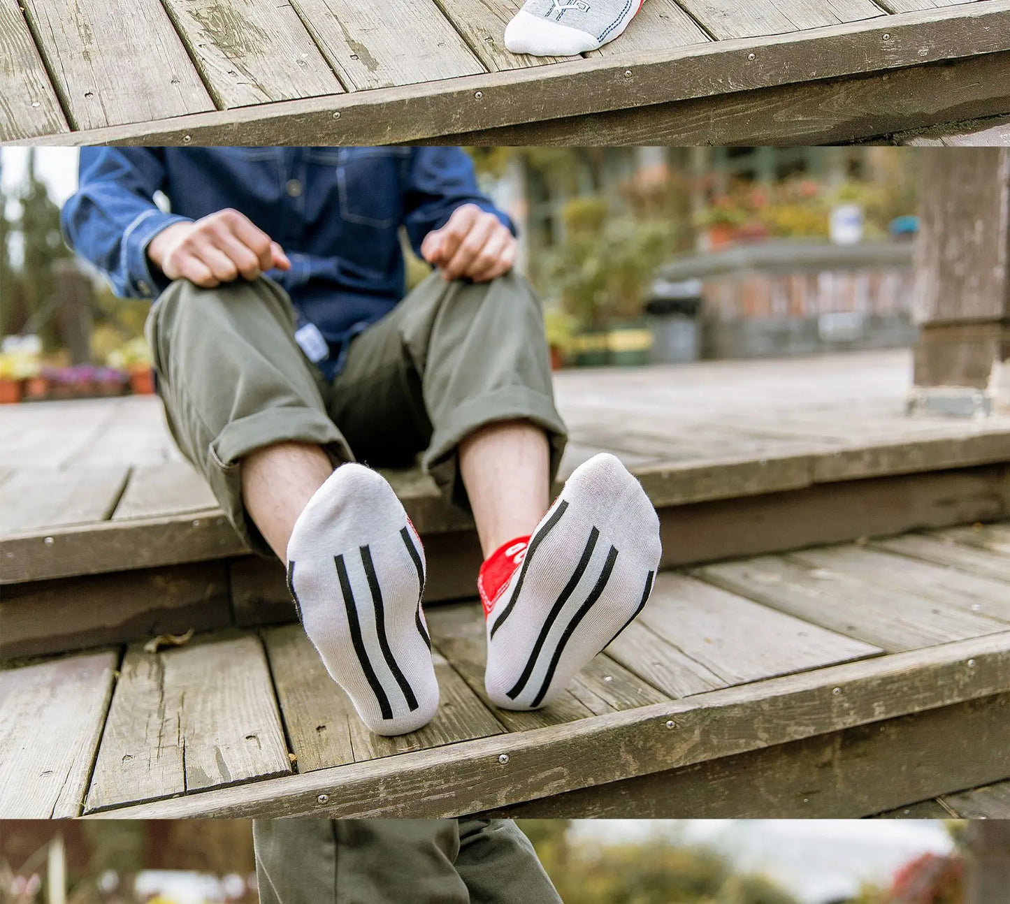 Men's Casual Denim Pattern Socks | Stylish Ankle Comfort