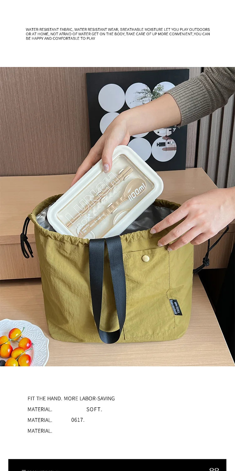 Portable Insulated Lunch Box Bag | Waterproof & Stylish Bento Bag
